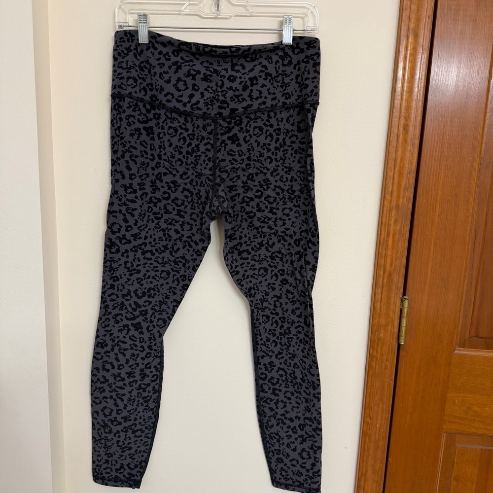 Athleta Gray and Black Animal Print Leggings - Picture 3 of 4